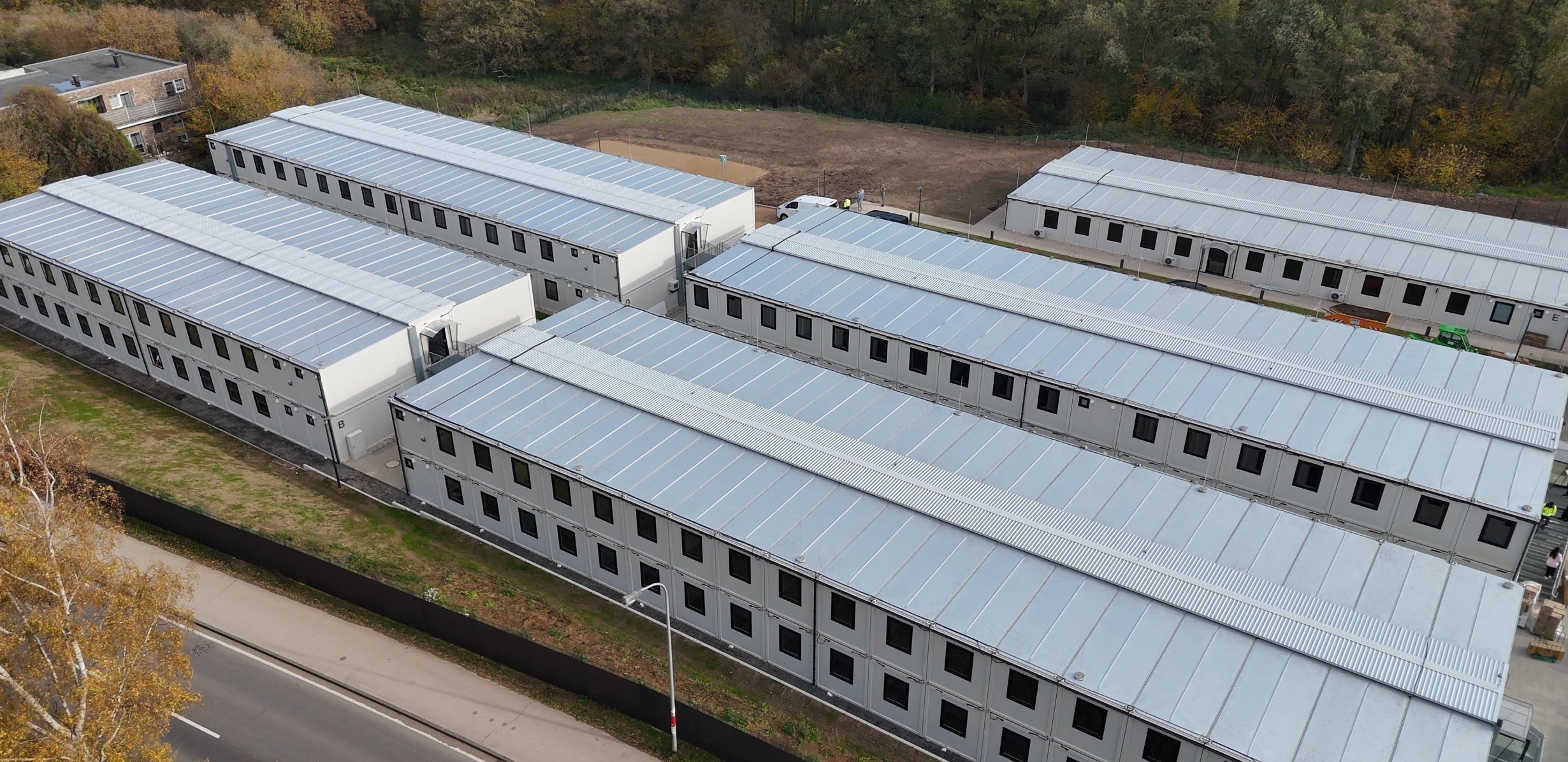 Containeranlage Alfter, Luftaufnahme der fertigen Anlage